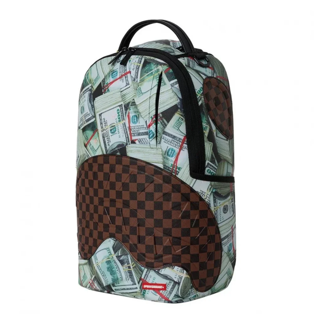 Sprayground Money Banks Backpack Unisex Multicolor Check Adjustable Strap SPR280